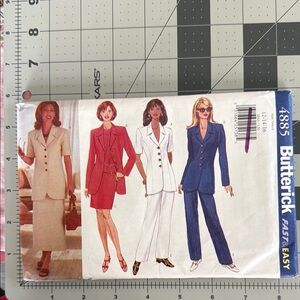 Butterick Pattern 4885 women's work suits, c1997, size 12-14-16